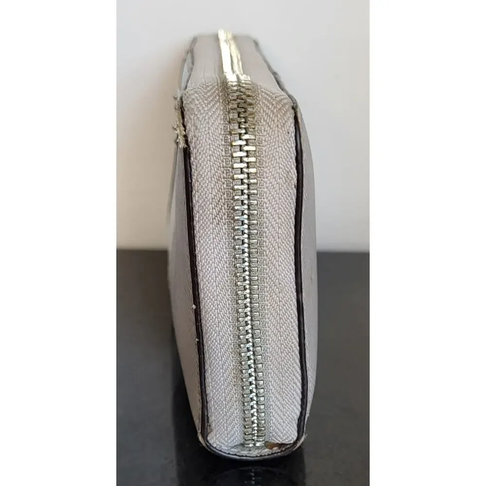 Michael Kors Jet Set Continental Gray & Silver Clutch - Wallet, Large 9 X 4